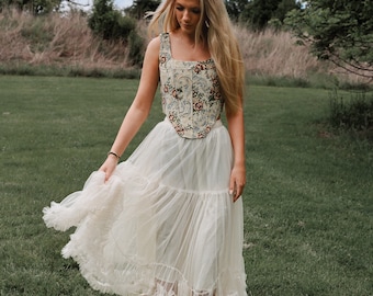 新作モデル Long Antique White Maxi Country Baroque Layered Reception Clothing