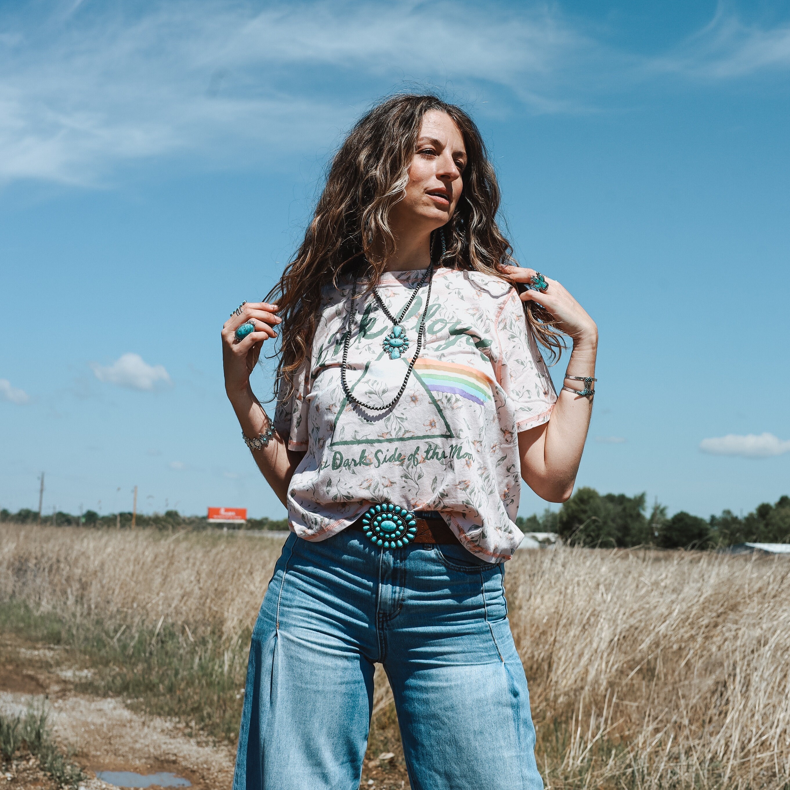 Jeans A Vita Alta Con Frange Laterali Per Donna – Denim Elasticizzato, Gamba Svasata, Stile Western E Comodo Per Relax E Viaggi