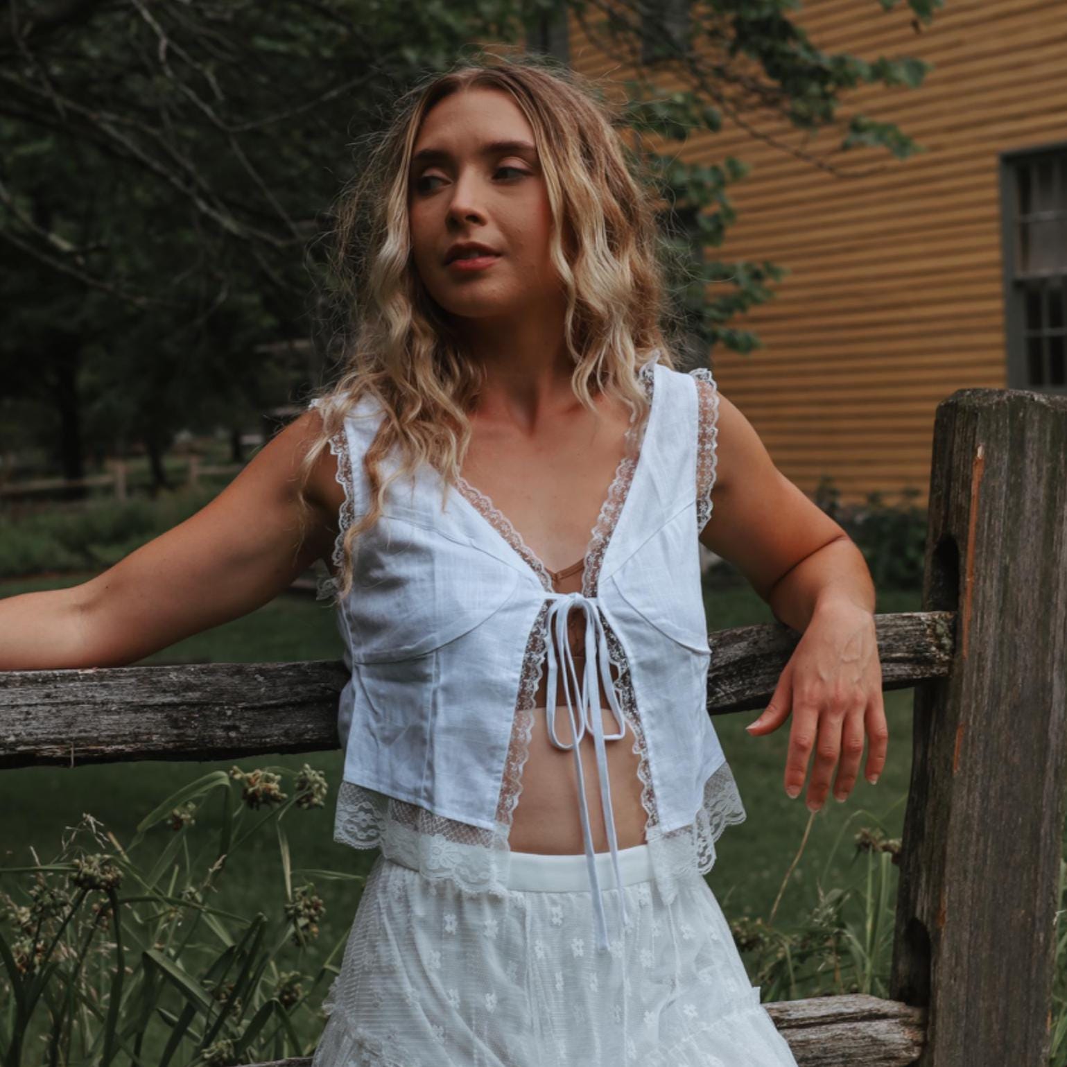 White Prairie Top - Etsy