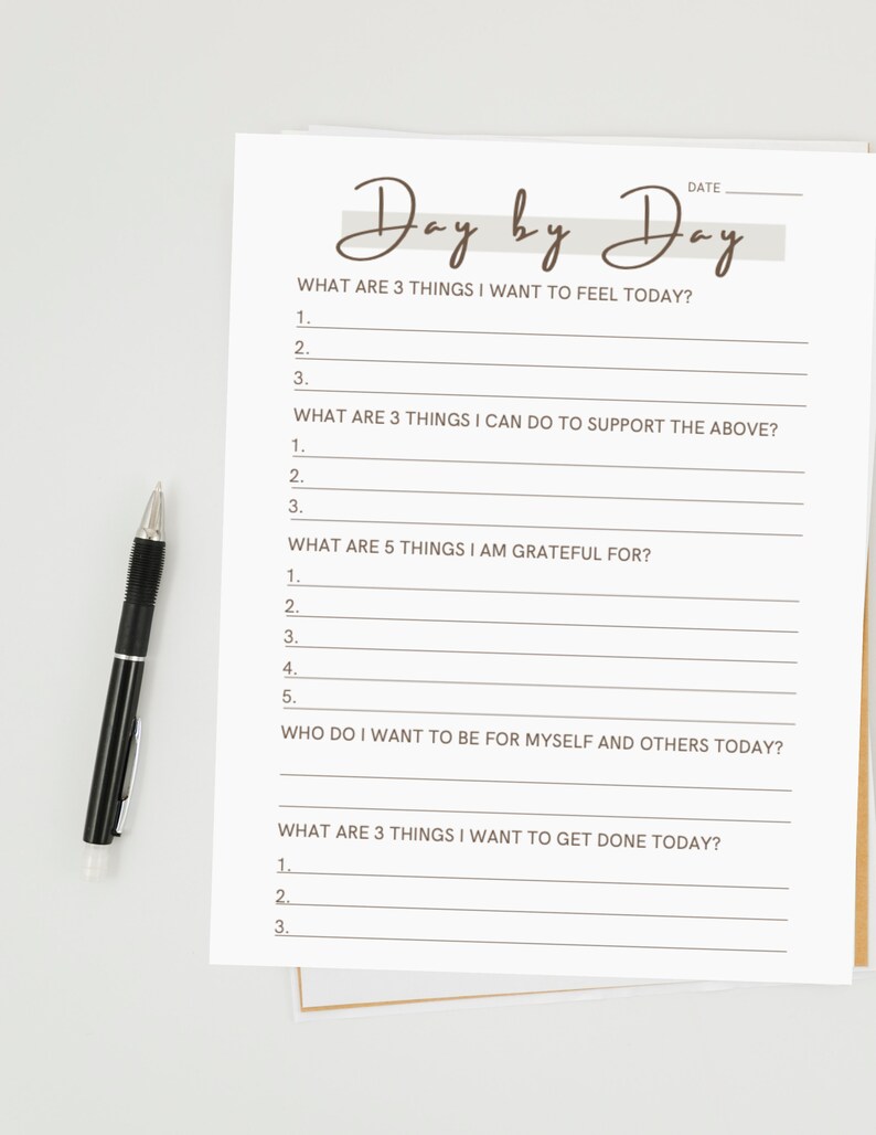 Daily Intentions Worksheet.pdf Daily Intentions Planner PDF Ready to Print - Etsy