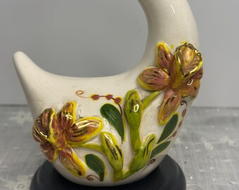 Stunning Pair of Vintage Swan With Floral Figurines - Etsy