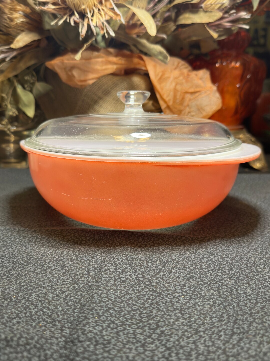 Vintage Pyrex Pink Casserole Round Dish 2 Qt 024 W/lid Etsy
