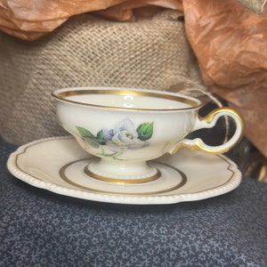 Castleton China Demitasse Vintage Cup & Saucer Set EUC
