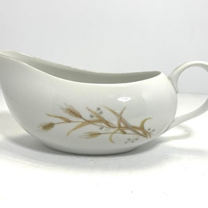 Vintage Mid Century Violet China Creamer In Golden Wheat.