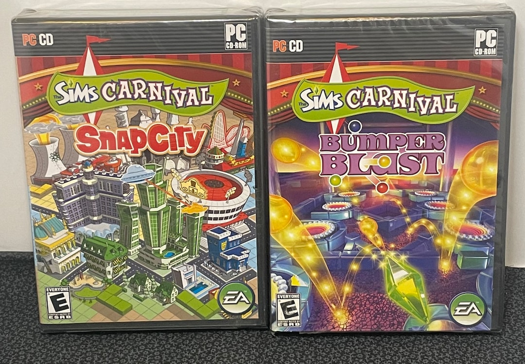 Sims Carnival Snap City and Bumper Blast Sealed PC - Etsy