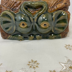 Vintage Elefanten Übertöpfer, Baumstamm Detail, B-714, P5600E