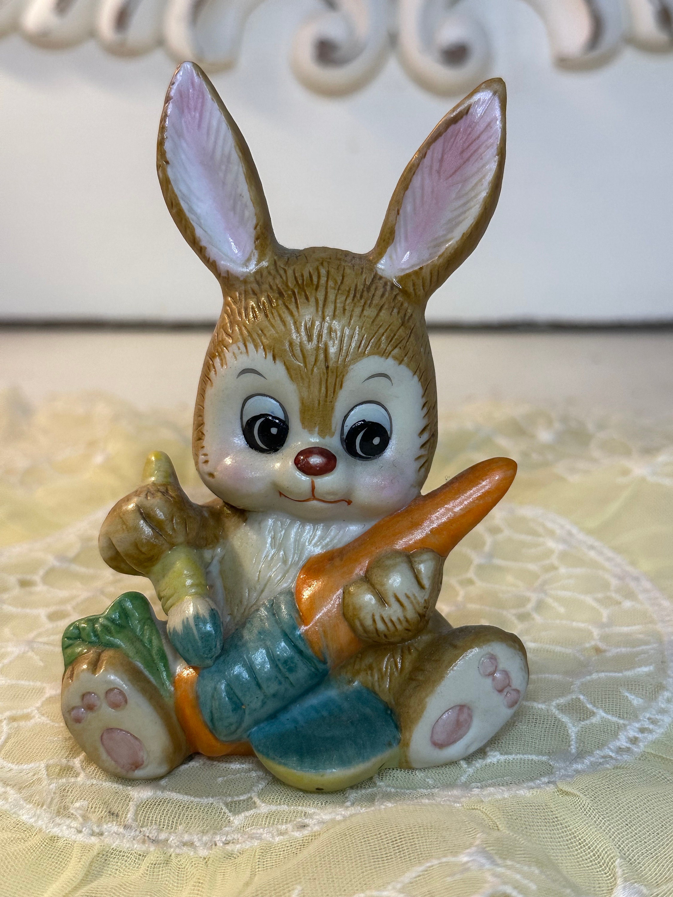 Vintage Adorable Russ Berrie Bunny Figurine