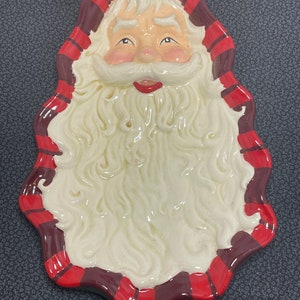 Hallmark Santa Claus Christmas Candy Dish Tray Cookie Cheese Plate