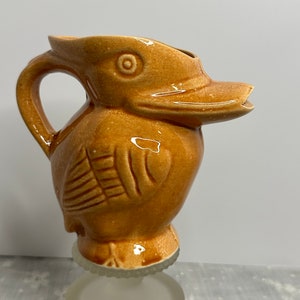 Vintage Kookaburra Brown Figural Milk Pitcher Creamer