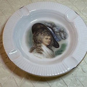 Vintage Joh Peters Amsterdam Holland Collector Transfer Ware Portrait Ashtray *