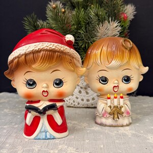 Rippelsdorf窯　1950s ヴィンテージ マリア像 白磁 フィギュリン Vintage Lipper Mann Christmas Carolers Flat Head Salt Pepper