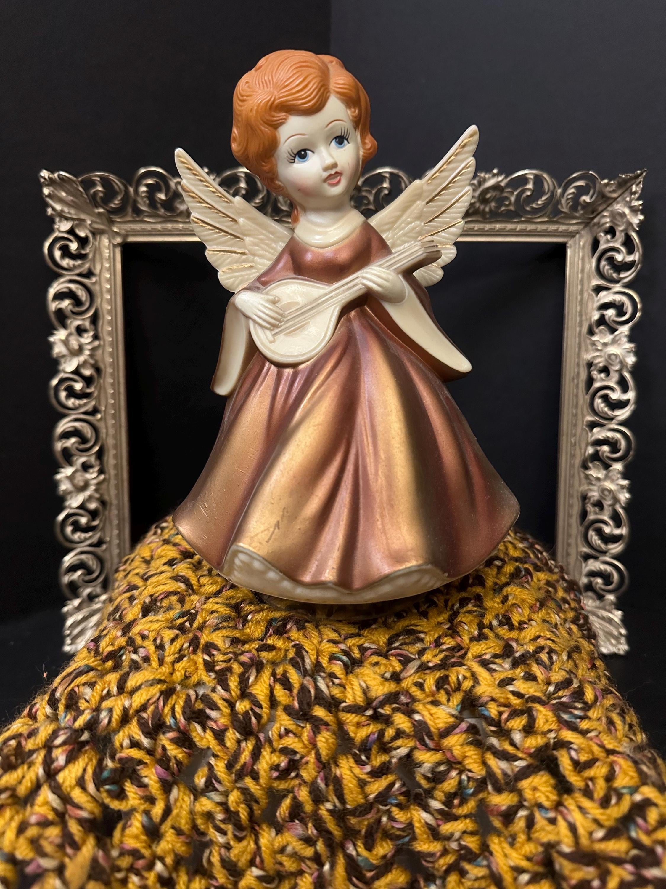 【直筆サインボール】J. ホリデー／A.ラッチマン／R.マウントキャッスル Vintage Rotating Angel Musical Figurine Plays “silent Night
