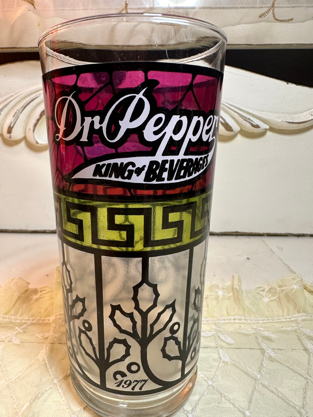Vintage 1977 Dr. Pepper King of Beverages Glass Tumbler Etsy