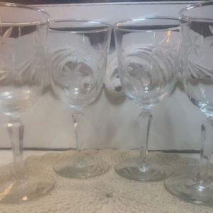 Vintage Rare Candlelight By Libbey Set Of 4 Water Goblets