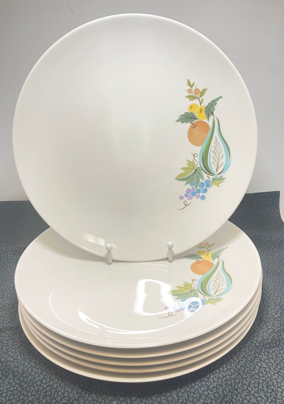 Vintage Set of 6 Kokura Ware Ironstone Japan FESTIVAL 10 Dinner Plates