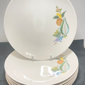 Vintage Set Of 6 Kokura Ware Ironstone Japan FESTIVAL 10” Dinner Plates.