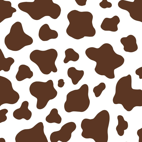 brown cow print animal themed png and svg instant download