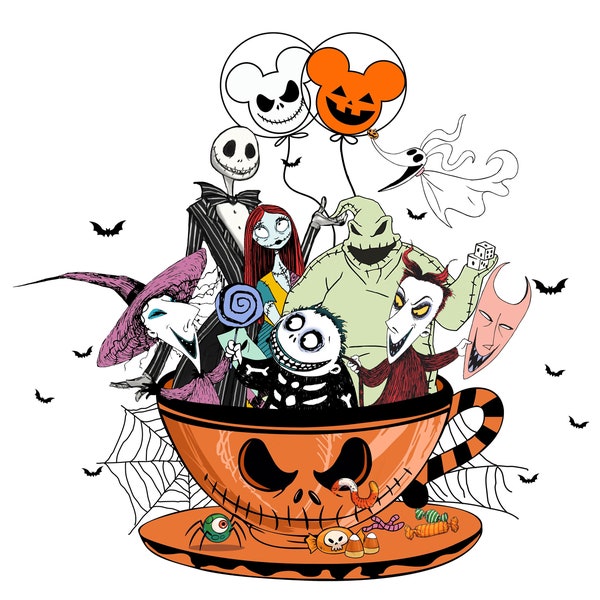 nightmare characters halloween themed png instant download