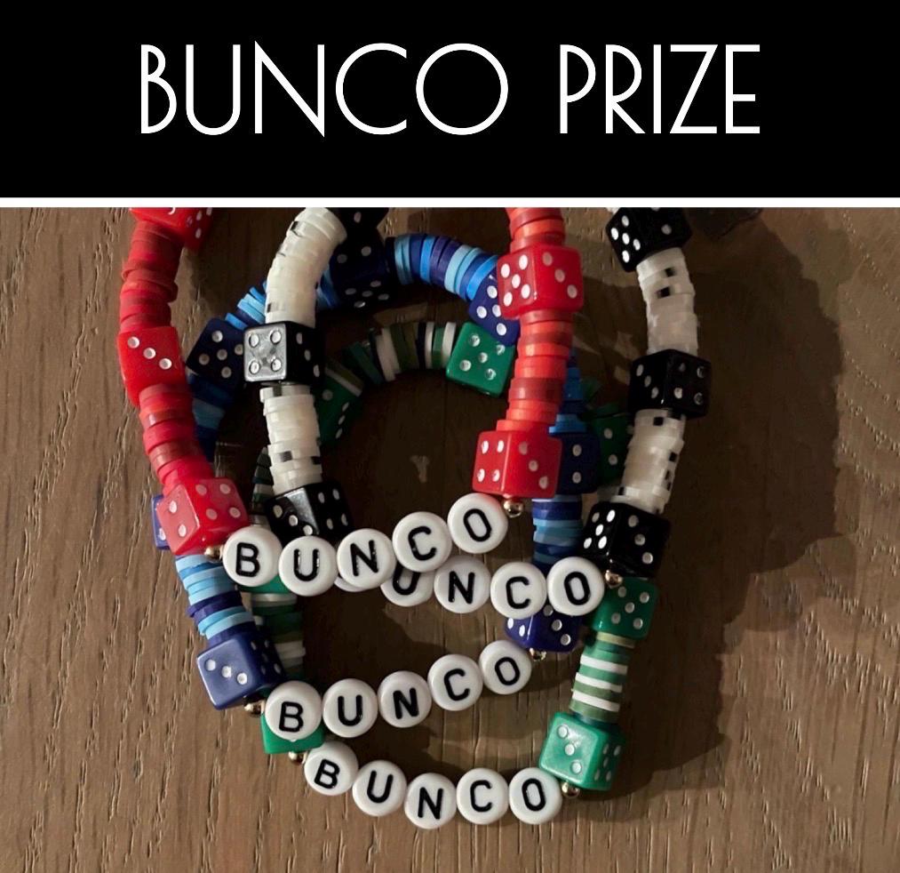 Handmade Bunco Dice Bracelet - Game Night Party Favor - Girls
