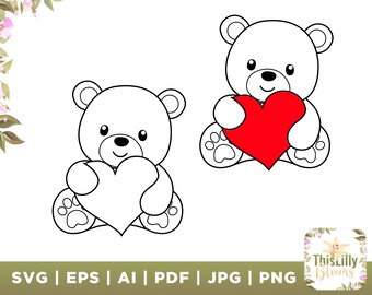teddy bear stencil etsy