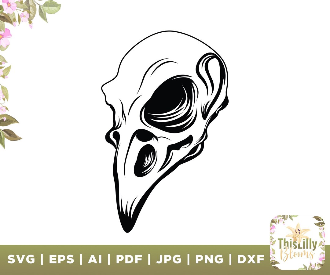 Crow Skull Svg Raven Skull Svg Skull Svg Plague Doctor Mask Etsy
