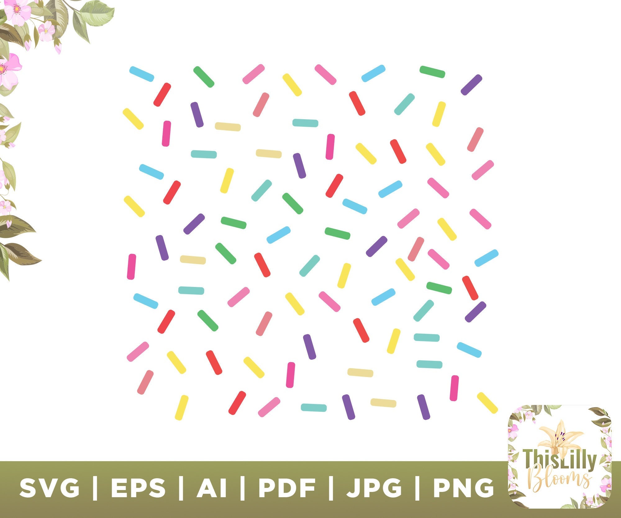 Sprinkle Pattern SVG Cookie Sprinkles Svg Confetti Bakery - Etsy
