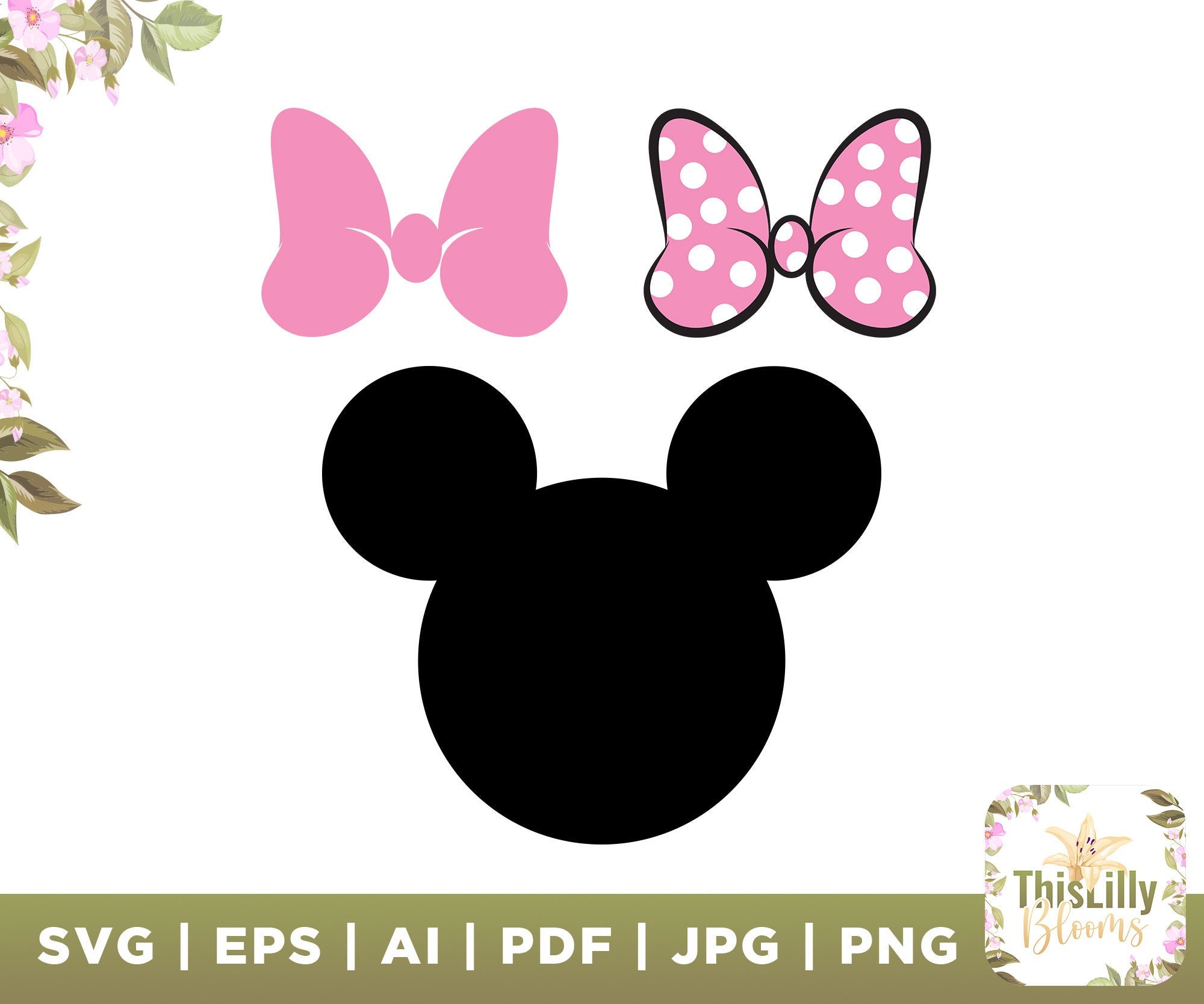 Minnie Mouse L/v Inspired Designer Logo, Disney Vinyl Cut, Cricut file –  Main St Magic Shop