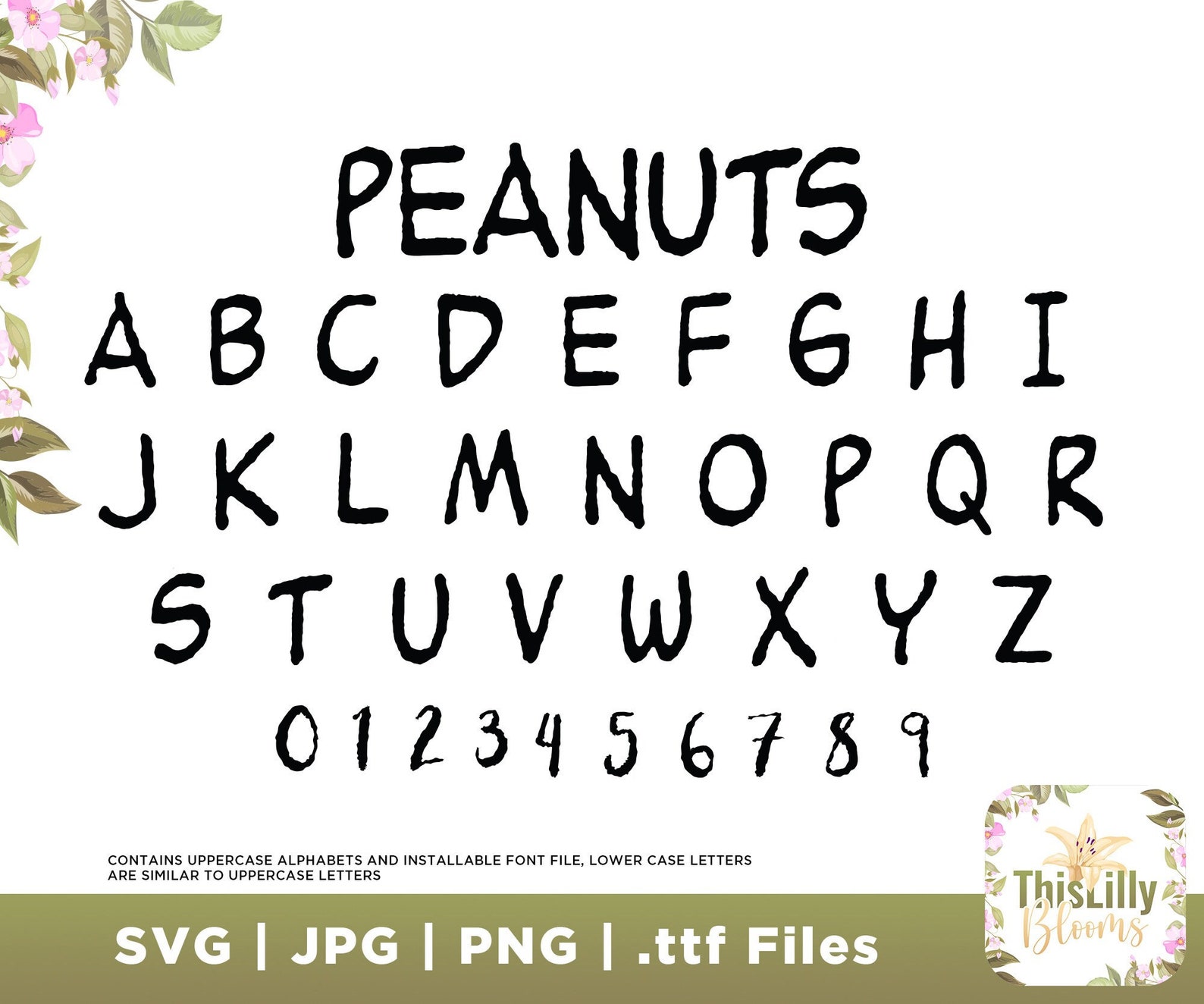 Peanuts Font Peanuts Font SVG Peanuts Alphabet Font Peanuts Etsy