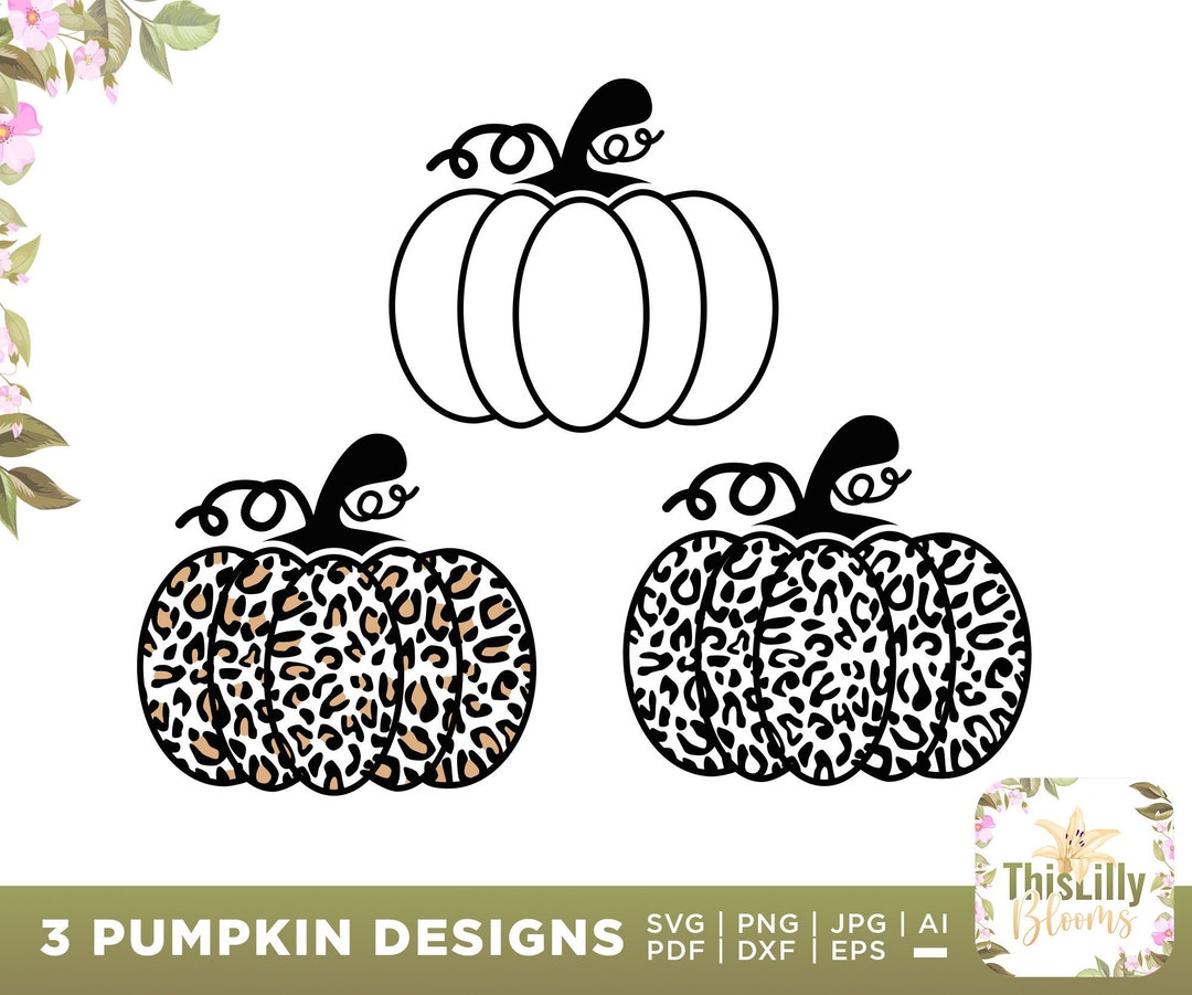 Leopard Pumpkin SVG Fall SVG Halloween SVG Cheetah Print - Etsy