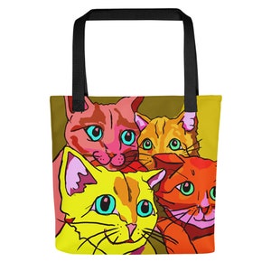 Levendige Katten Draagtas • Katten • Kitties • Originele Kunst • Gratis Verzending • Geweldig Cadeau