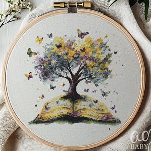 Tree Of Life Book Cross Stitch Pattern, Tree Of Life Cross Stitch Hand Embroidery, Cross Stitch PDF Of Tree Of Life,Cross Stitch Pattern PDF