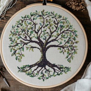 Celtic Tree of Life v2 Cross Stitch Pattern, Hand Embroidery (PDF)