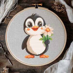 Penguin Cross Stitch Pattern,  Penguin Cross Stitch PDF, Cross Stitch Cute Animal, Punto De Cruz, Point De Croix, Cross Stitch Template