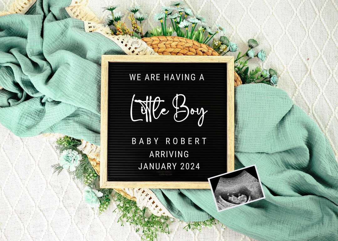 Digital Pregnancy Announcement Boy Gender Boy Digital Etsy