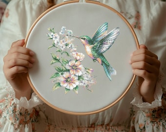 Hummingbird Cross Stitch Pattern, Hummingbird Cross Stitch PDF, Cross Stitch Animal, Punto De Cruz, Point De Croix, Cross Stitch Template