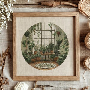Pflanzen Kreuzstich Muster, Garten Kreuzstich PDF, Kreuzstich Pflanzen, Punto Decruz, Point De Croix, XStitch Vorlage