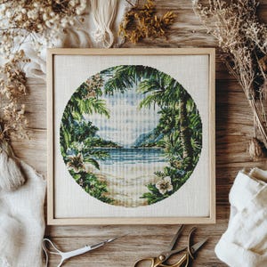 Beach V2 Cross Stitch Pattern, Seaside Cross Stitch PDF, Cross Stitch Beach, Punto De Cruz, Point De Croix, Cross Stitch Template