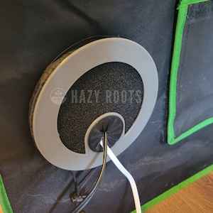 Grow Tent Filter Air Vent With Wire Hole - 6 inch | High CFM Airflow for Hydroponics | Grow Tent Accessory
