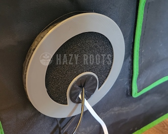 Grow Tent Filter Air Vent With Wire Hole - 6 inch | High CFM Airflow for Hydroponics | Grow Tent Accessory