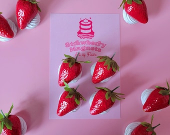 Fake Strawberry Magnets