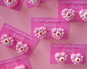 Imanes para pastel con forma de corazón de 2.5 cm (1 pulgada) - Juego de 2