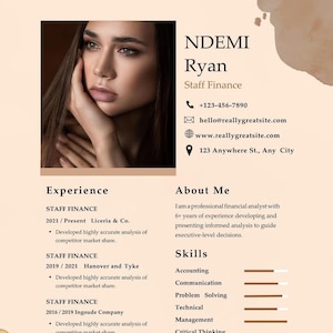 Resume Template, Professional Modern Resume Template for Pages, Word