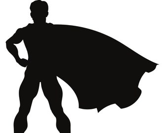 Superhero Silhouette SVG File – Cricut DIY Projects (Digital Download)