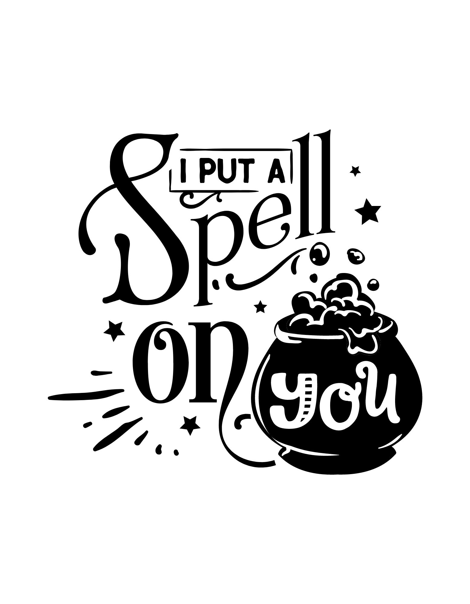 Banner 'I Put A Spell On You' – Leichtes Party-Deko-Banner Für Halloween, Mottopartys & Dekoration