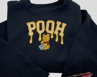 Winnie the Pooh Embroidered Sweatshirt, Pooh Crewneck, Trendy Vintage Sweatshirt perfect gift