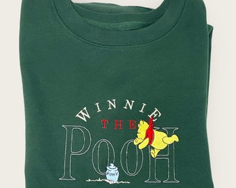 Winnie the Pooh Embroidered Sweatshirt, Winnie the Pooh Crewneck, Trendy Vintage Sweatshirt perfect gift for Her