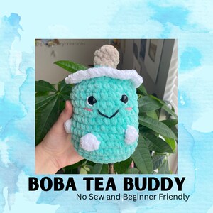 Boba Tea Buddy Crochet Pattern **not a physical item**