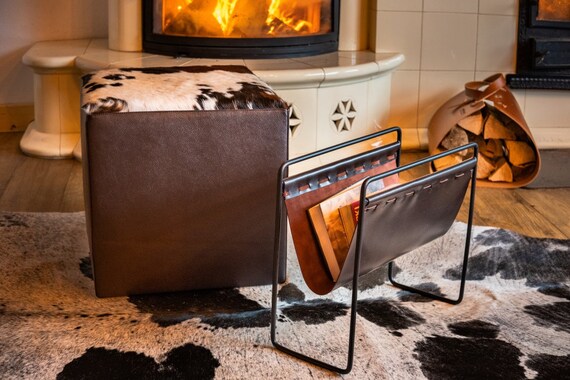 Leather Newspaper Holder - Etsy