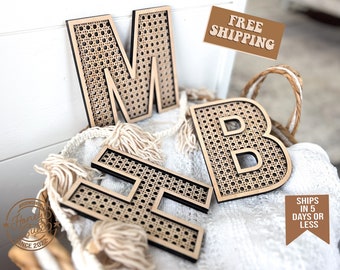Boho Rattan Letters / Cane Letters / Nursery Letters / Wicker Letters / Boho Wedding Decor / Boho Nursery Decor / Rattan wall decor