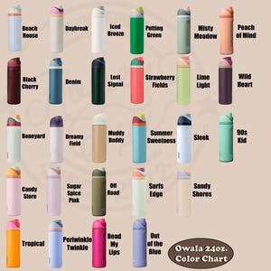 Gourde Owala personnalisée de 61 gram, 32 oz • FreeSip personnalisé gravé au laser • Gobelet prénom personnalisé • Cadeau pour elle • Gourde d'école personnalisée image 7